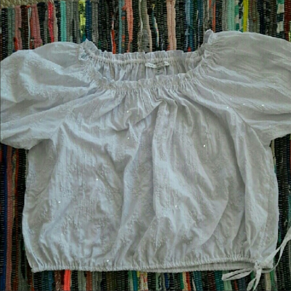 Pretty white boho style blouse